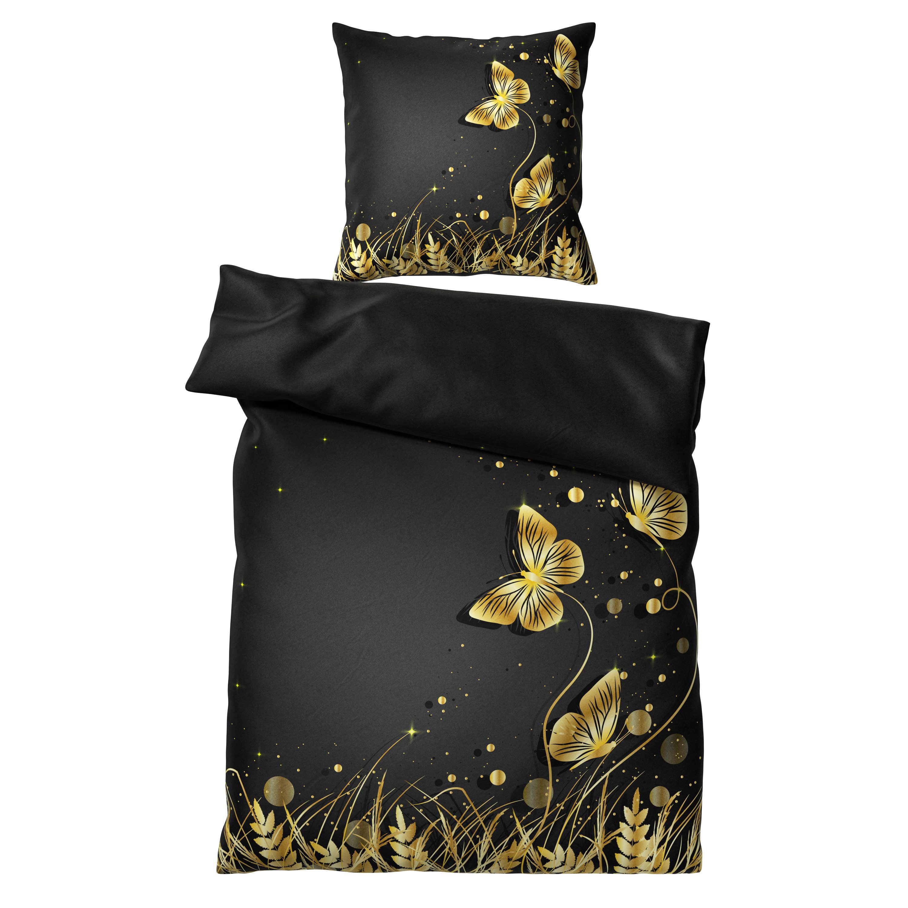 Sanilo Bettwäsche Silhouette 135x200 cm, Bettbezug und Kissenbezug, Baumwolle, 2 teilig, mit Reißverschluss