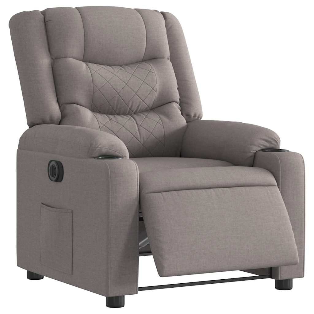 vidaXL Sessel Relaxsessel Elektrisch Taupe Stoff günstig online kaufen
