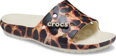 Crocs »Classic Crocs Animal Remix Slide« Pantolette mit Bandage im Animal Look