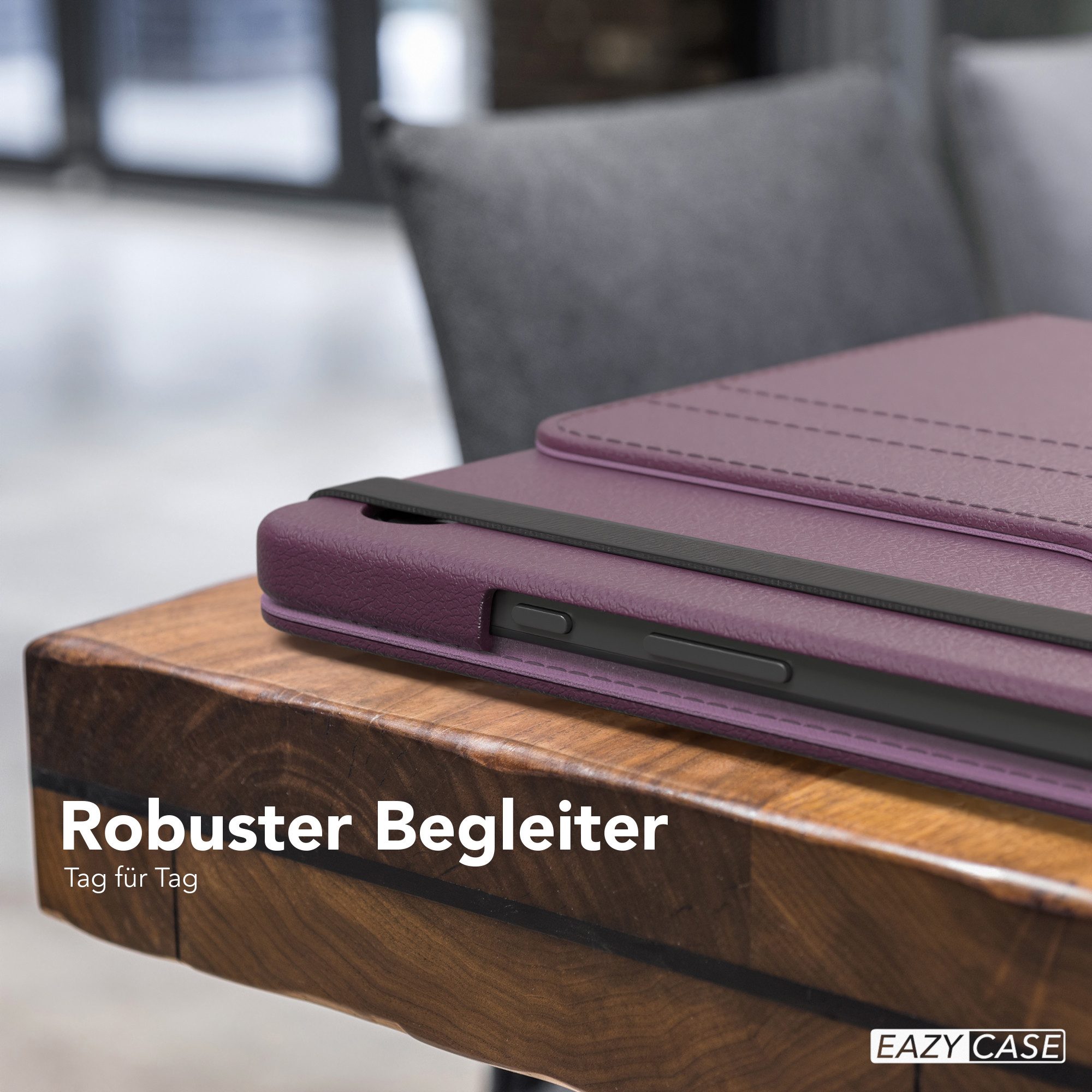EAZY CASE Tablet-Hülle Rotation Case für Galaxy Tab A9 Plus Rotationcase 11 Zoll, Tablet-Hülle Bookstyle Case Fullcover Schutz Tasche Stehfunktion Lila – Bild 2 von 5