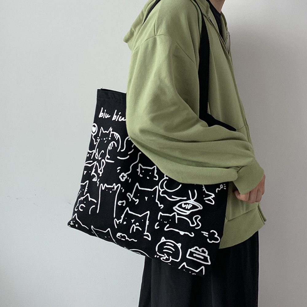 Coonoor Schultertasche Canvas Einkaufstasche,Tragetasche,Wiederverwendbare günstig online kaufen