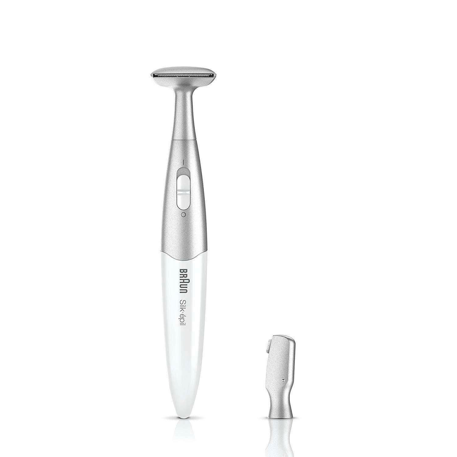 Braun Körper- und Bikinitrimmer FG1100, Silk·épil Bikini Trimmer, Präzisions-Trimmer & Styler, +4 Extras, Weiß