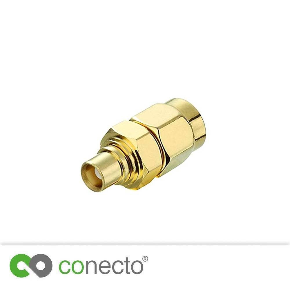 conecto conecto SMA-Adapter, mit MCX-Kupplung, Pin auf SAT-Kabel MCX-Buchse SMA-Stecker