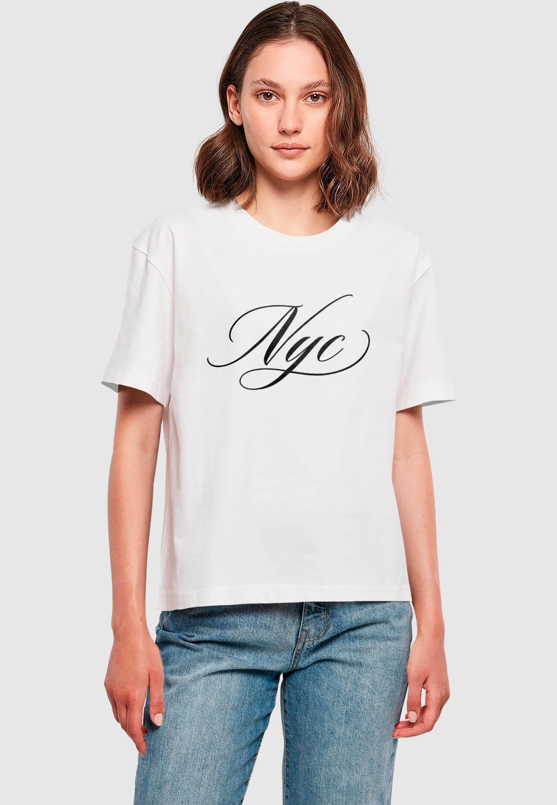 Miss Tee T-Shirt Miss Tee NYC Calligraphy Letters Tee (1-tlg)