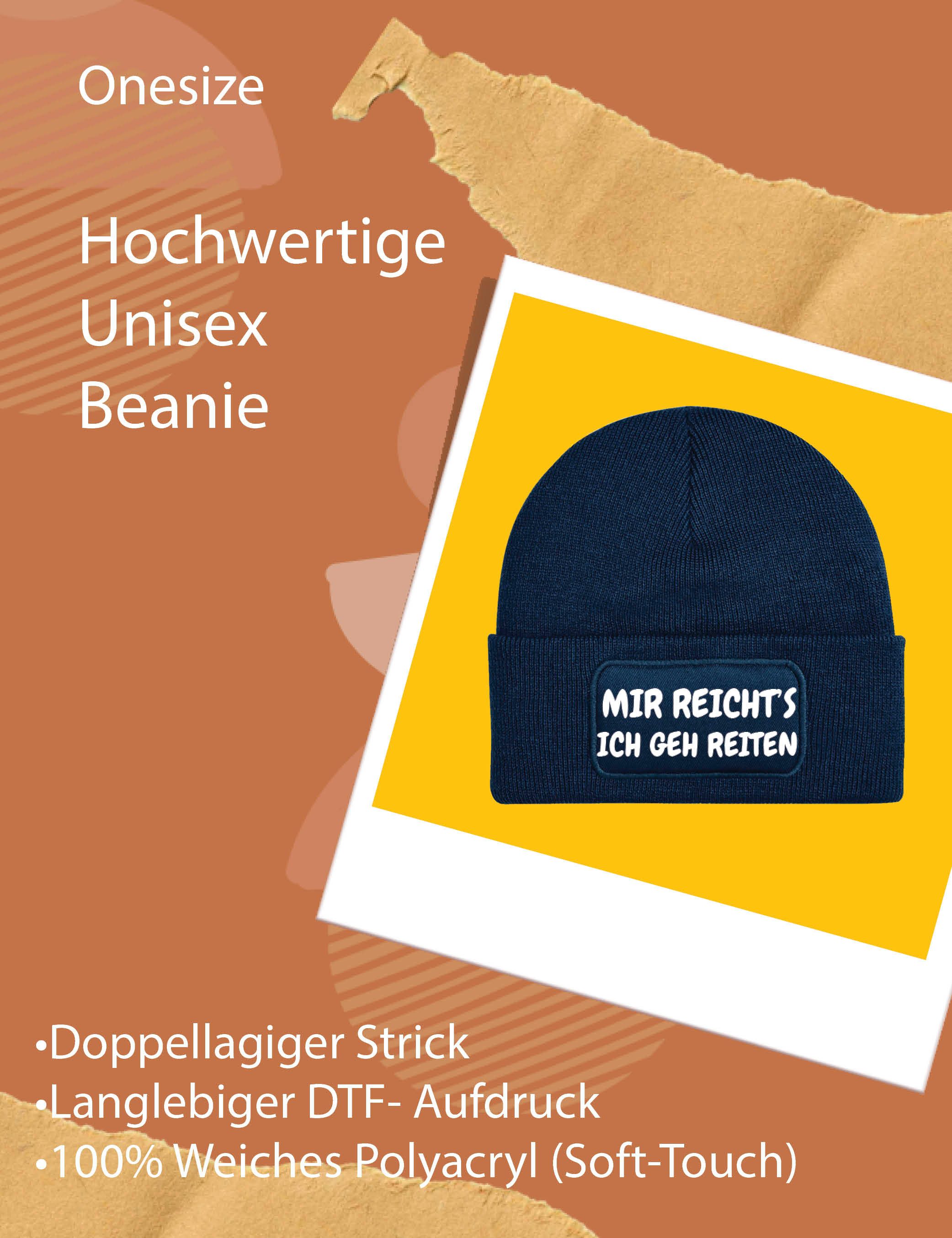 Youth Designz Beanie Herren & Damen unisex Mütze Beanie "Geh Reiten" Statement Geschenk mit lustigen und stylischen Aufdruck für Männer und Frauen
