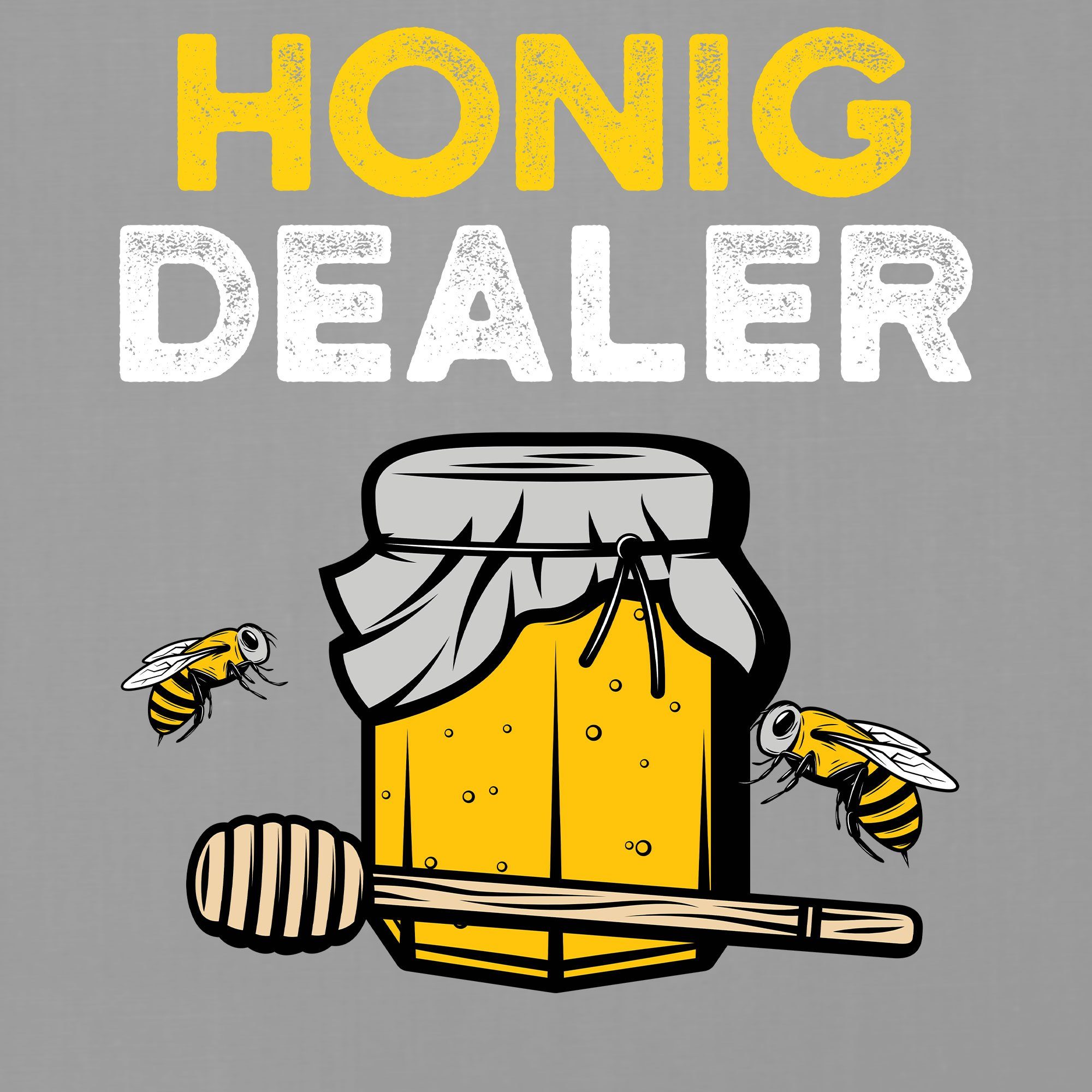 Heather Herren Bienenzüchter Quattro Dealer Imker Biene - T-Shirt Kurzarmshirt Honig Formatee Honig Grau (1-tlg)