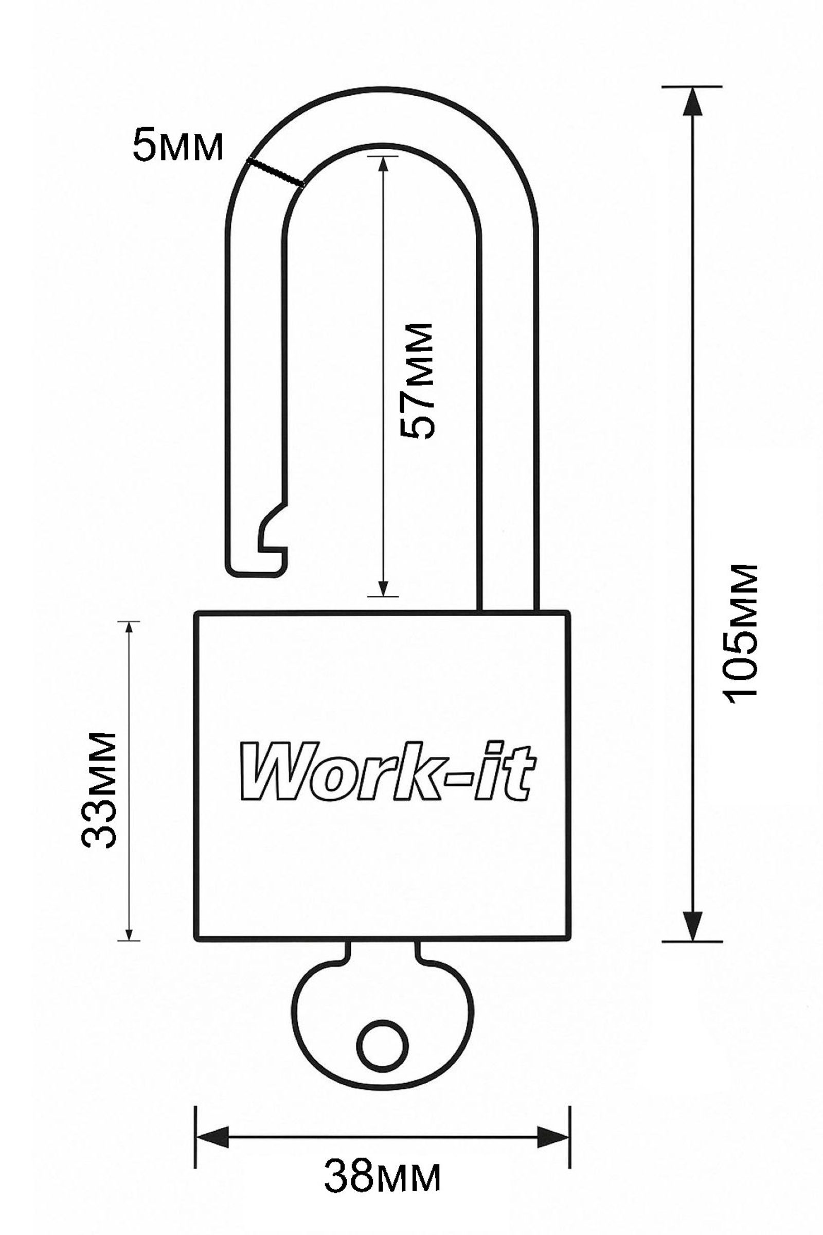 Toko Vorhängeschloss 1 Vorhängeschloss + 6 Schlüssel hoher Bügel gehärtetem Metall, (Packung, 1-tlg), 6 Schlüsseln je Schloss bietet Flexibilität – Bild 2 von 3