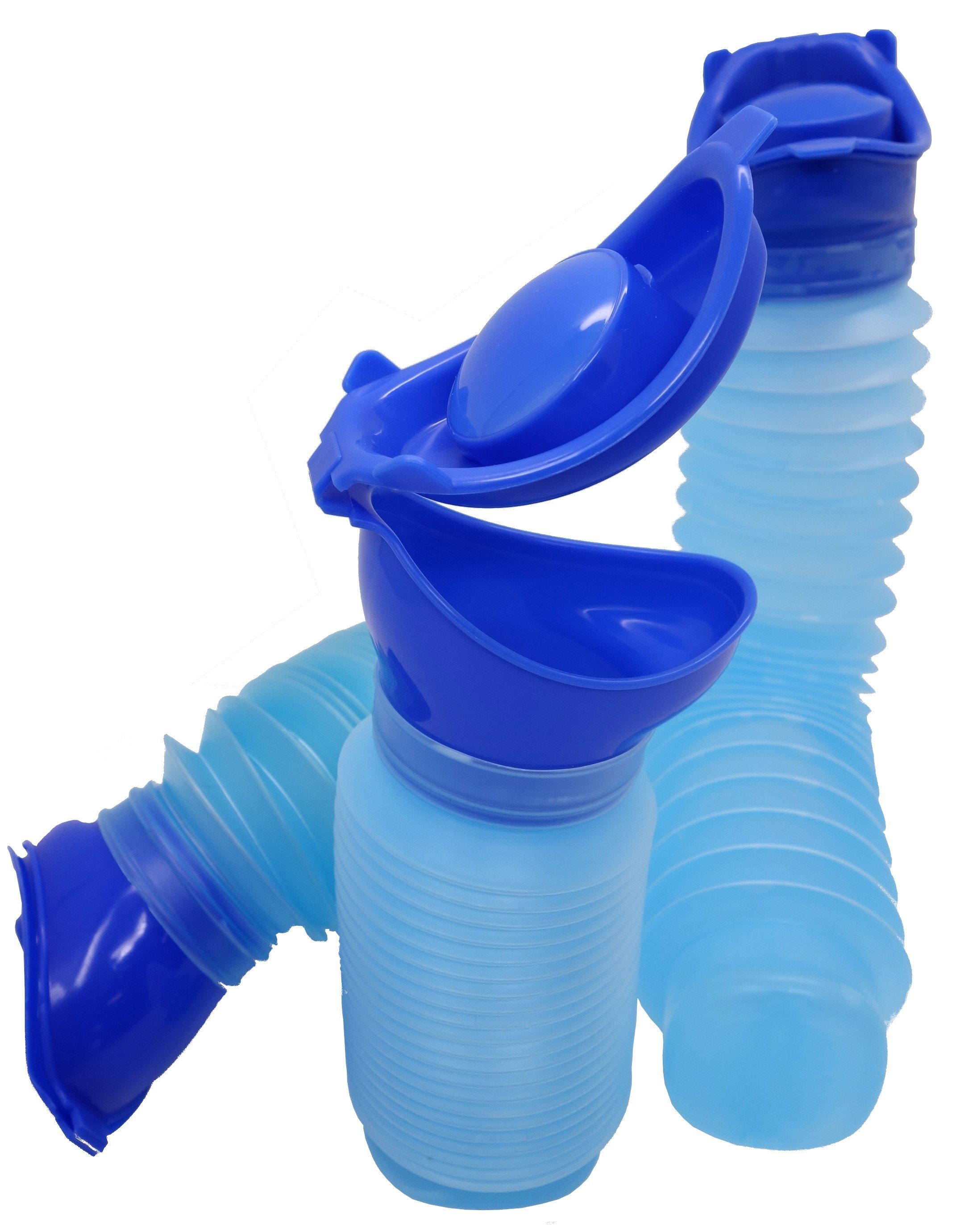 MEDUP Campingtoilette Uriwell Notfalltoilette Urinal Reisetoilette Miniurinal, (Paarset 2Stück unisex, 1-St., für Sie und Ihn unisex Reiseset), ausziehbar 800ml Füllvermögen wiederverwendbar faltbar waschbar