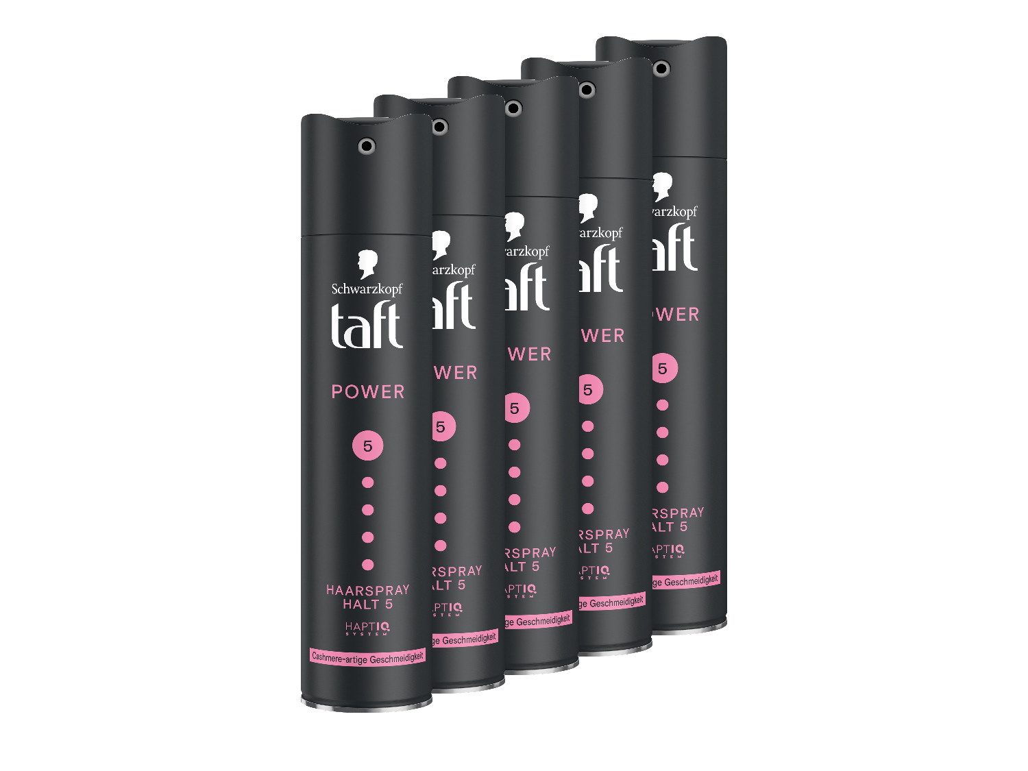 Taft Haarspray Schwarzkopf, Power Cashmere Haarstyling, Vorratspack, 5-tlg., 5x 250 ml, HaptIQ System