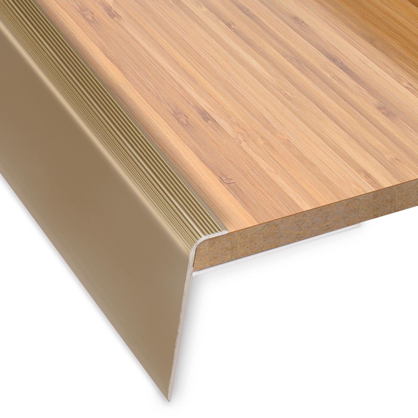 Karat Treppenkantenprofil Cosinus F, Treppenkantenschutz, verschiedene Farben & Größen, Für Bodenbeläge mit 7 – 8 mm Höhe