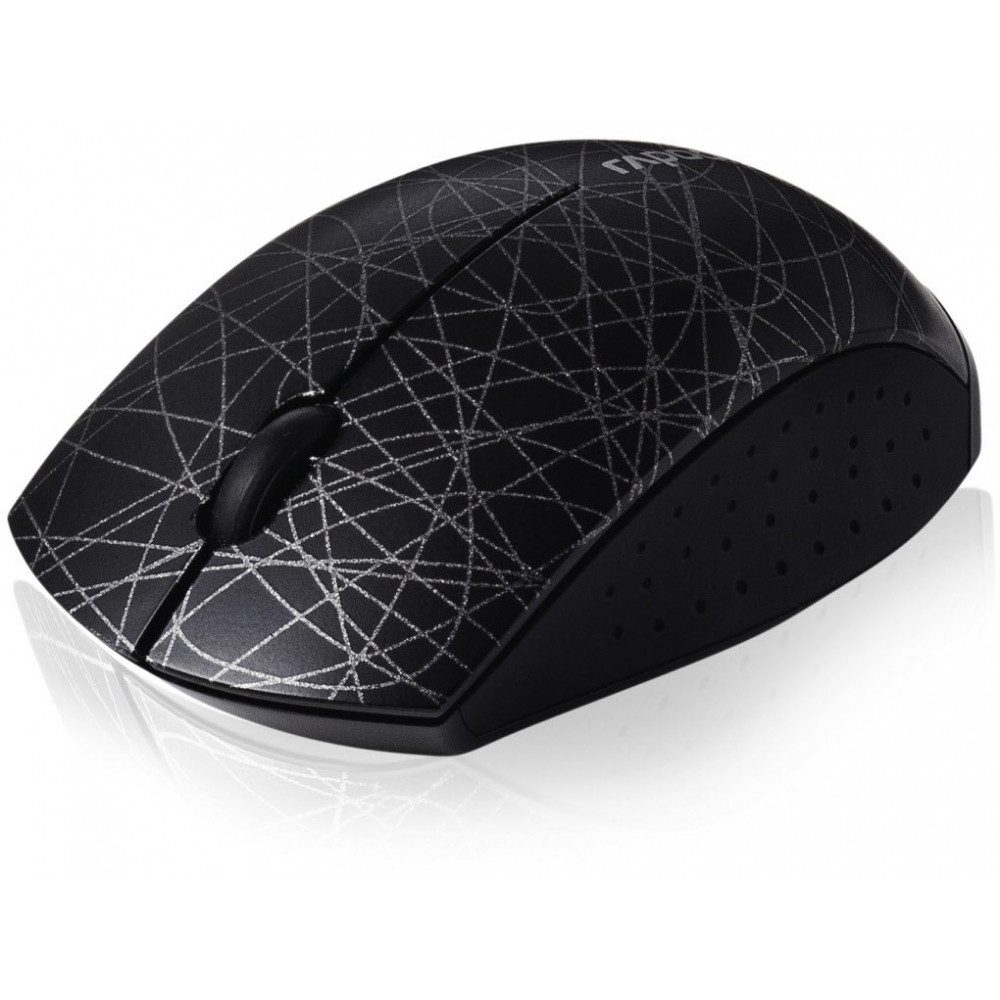 Rapoo rapoo 3300P+ kabellose Maus schwarz - kompakt und funkfähig. Mäuse (2,4 GHz Wireless Verbindung, Extrem platzsparende Maus)