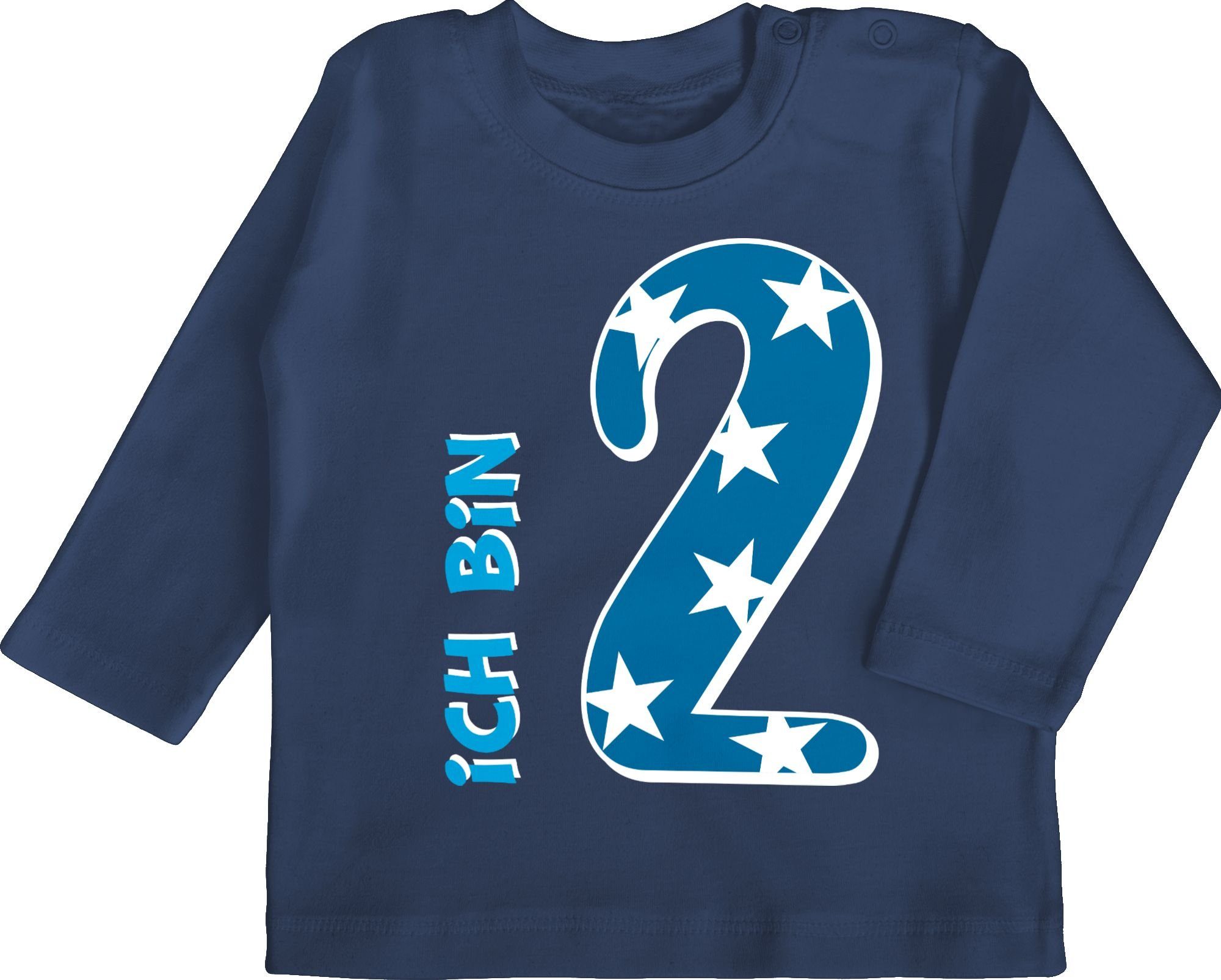 T-Shirt Ich bin zwei Blau Junge