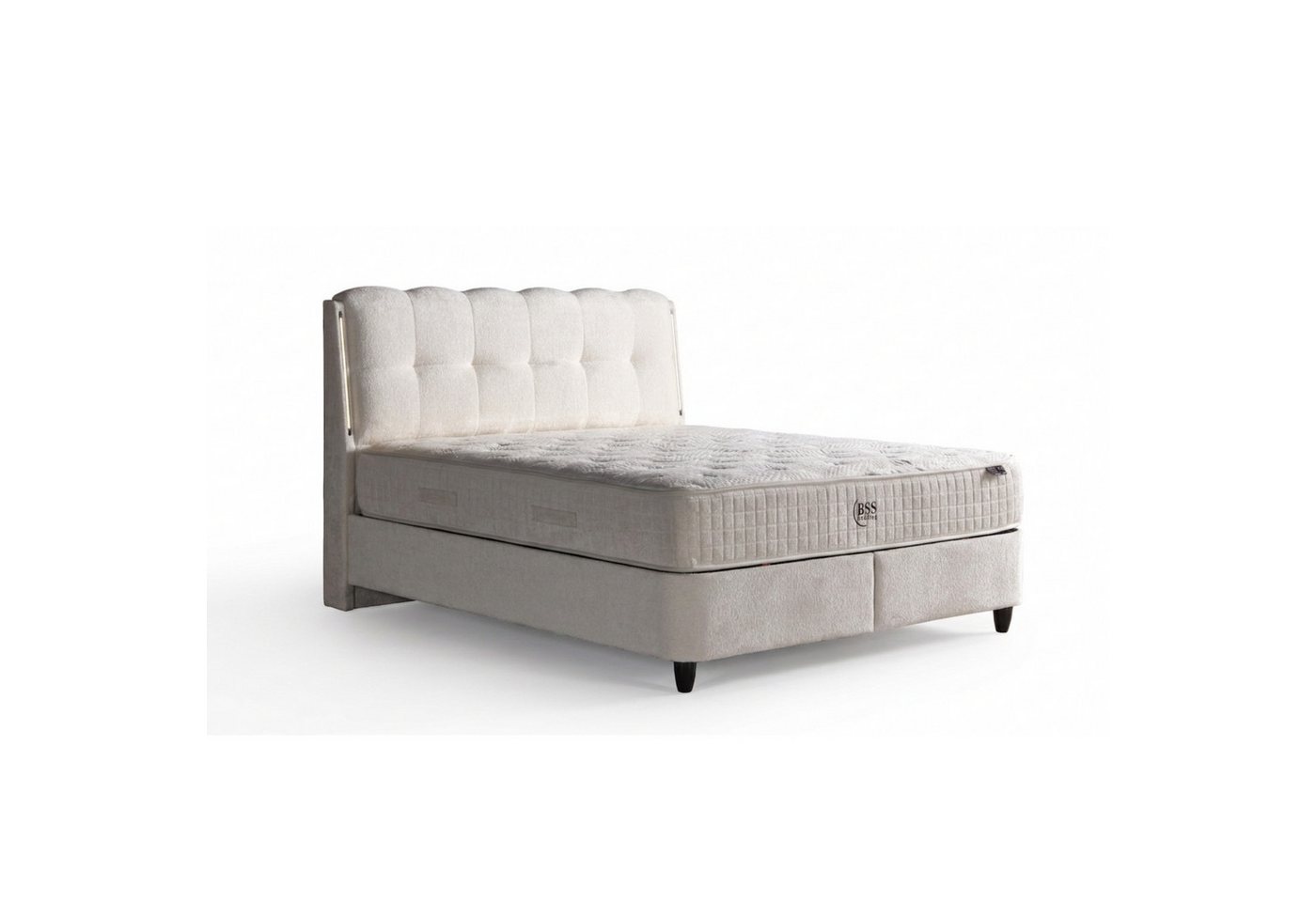 gowoll Boxspringbett mit Matratze LED-Beleuchtung, USB & Typ-C inkl. Lieferung (2 Bettkästen, 1 Matratze, 1 Kopfteil), LED Lichtleiste, USB & Typ-C