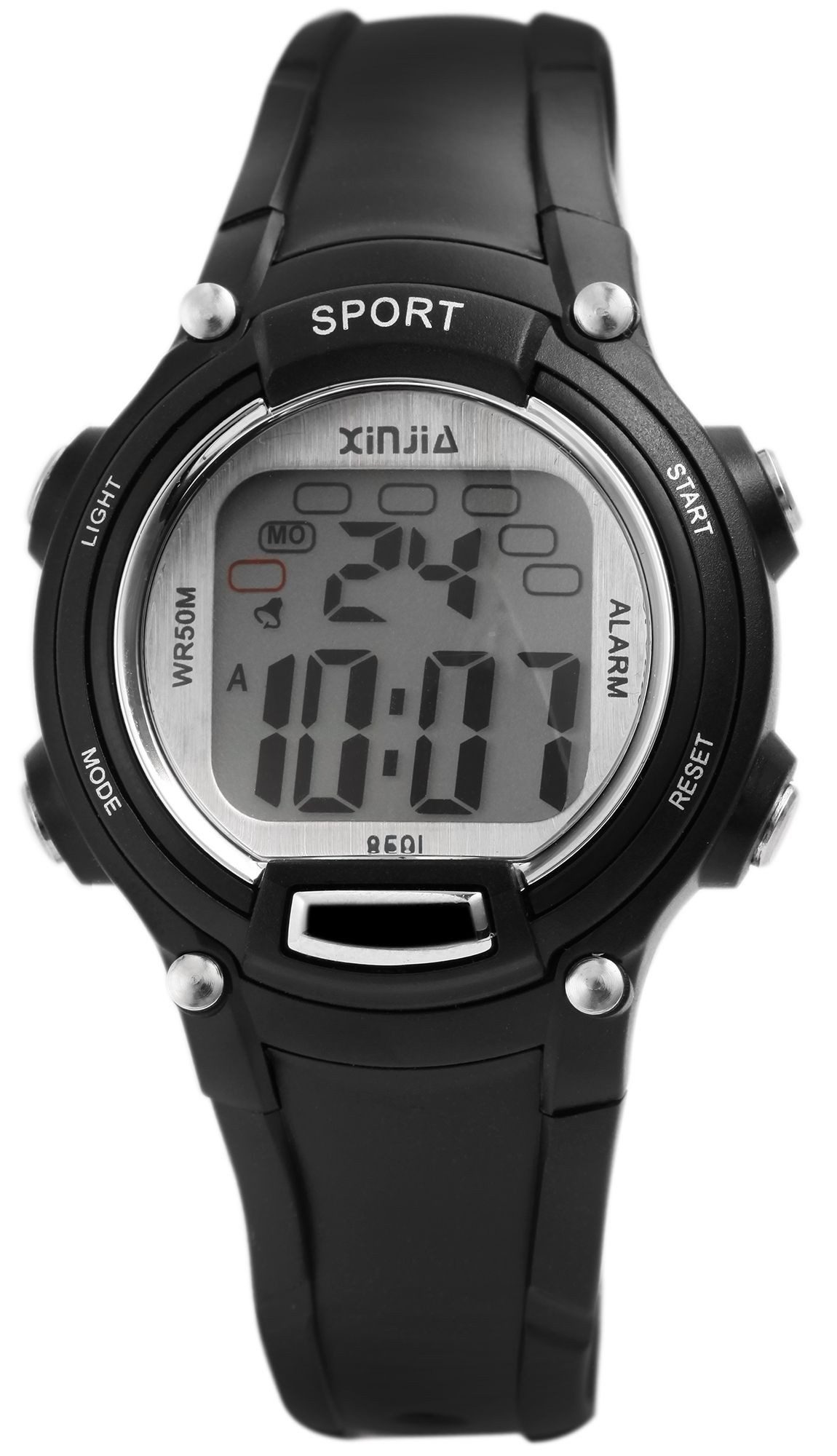 Quarzuhr XI003 Unisex Digitaluhr, Kunststoff, Silikonarmband, Ř 40 mm