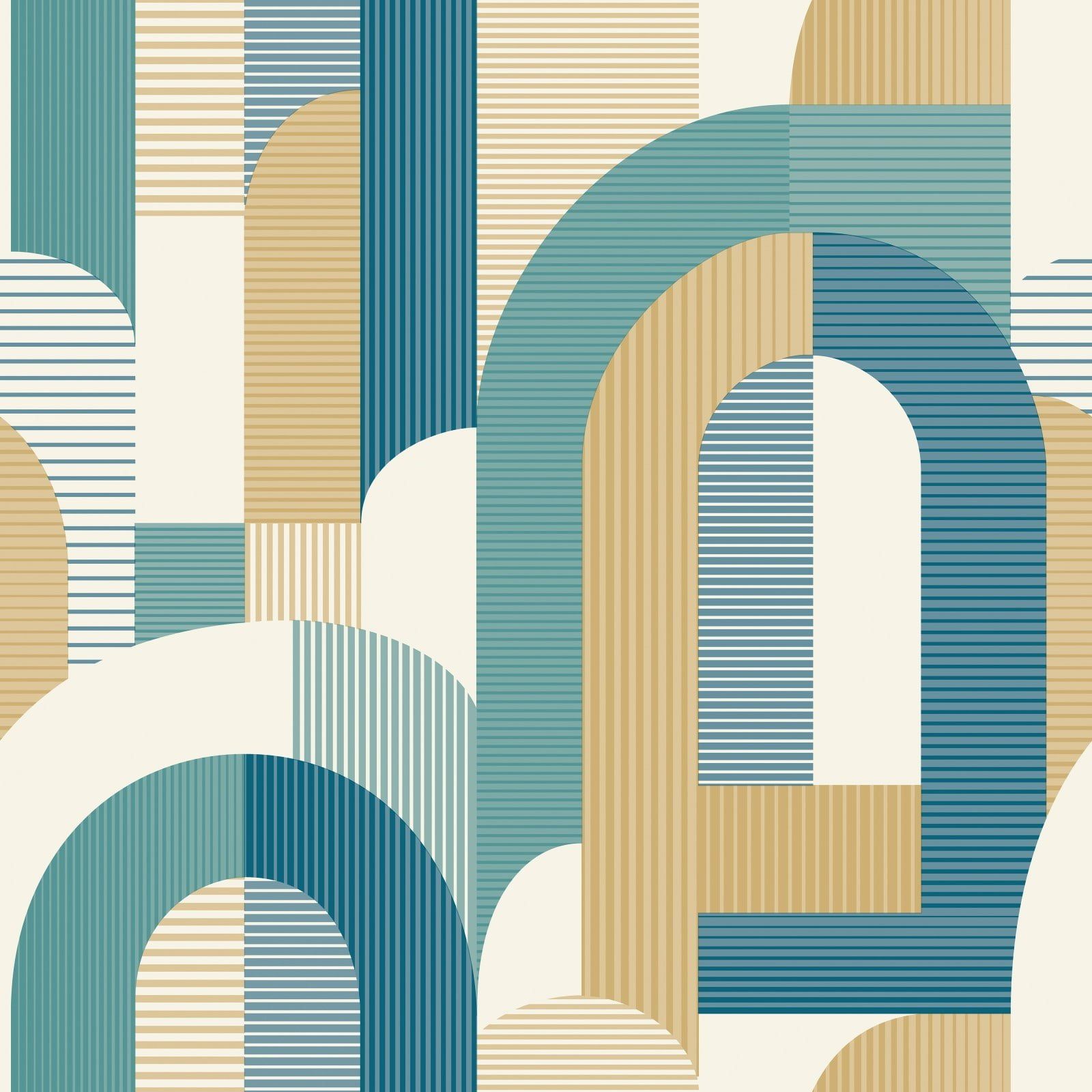 Grandeco Tapete Vliestapete Grafik Muster Retro günstig online kaufen