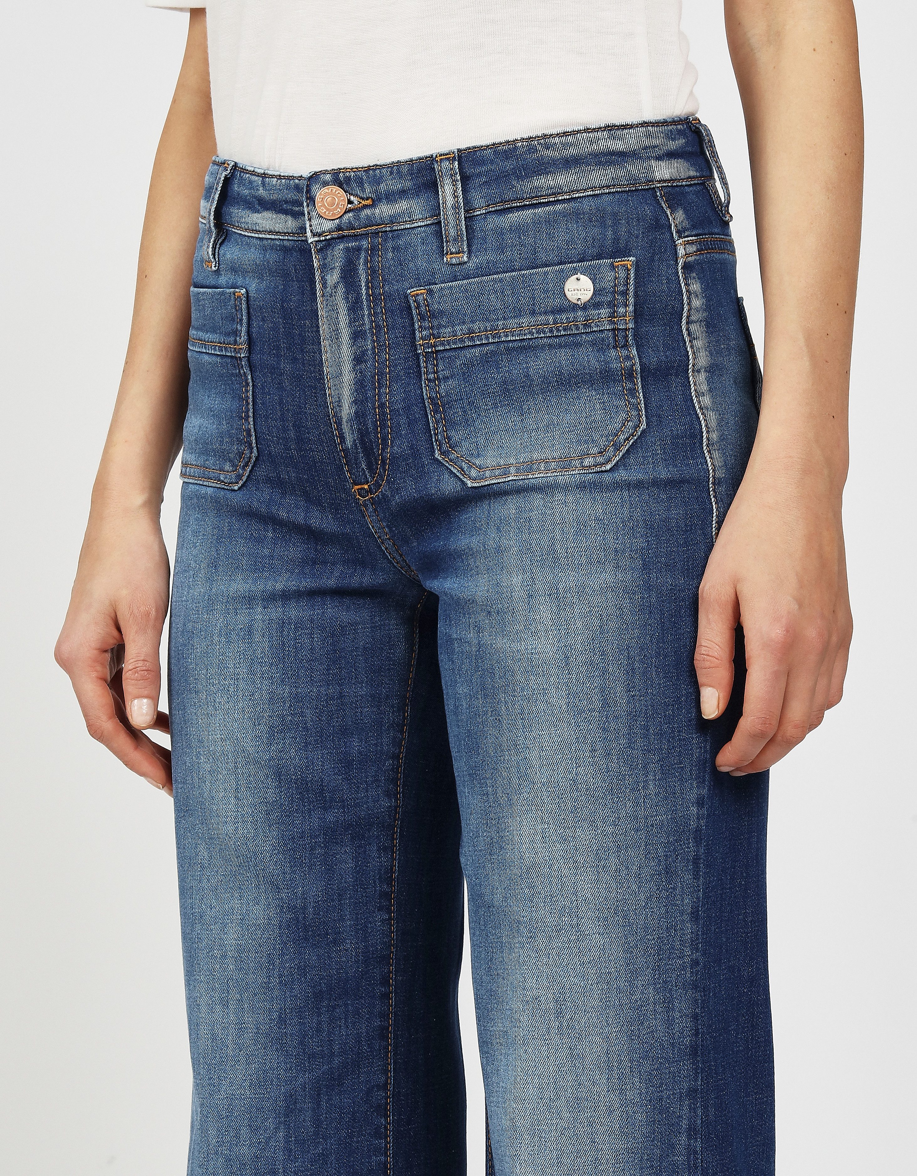 GANG Bootcut-Jeans 94 JESSI FLARED im angesagten Leo Muster