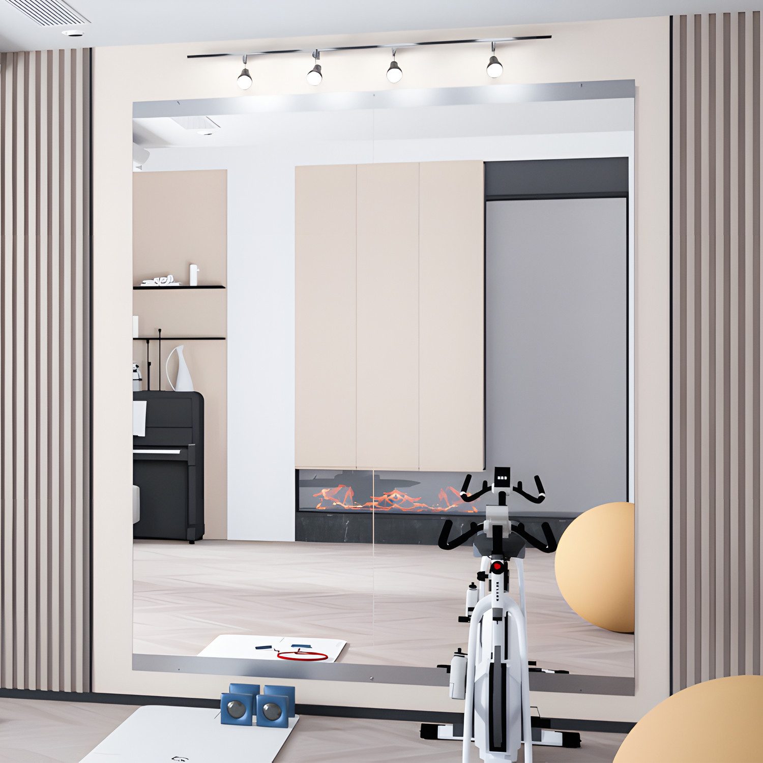 Elemango Ganzkörperspiegel 2-tlg. Ballettspiegel,143* 120Wandspiegel für günstig online kaufen