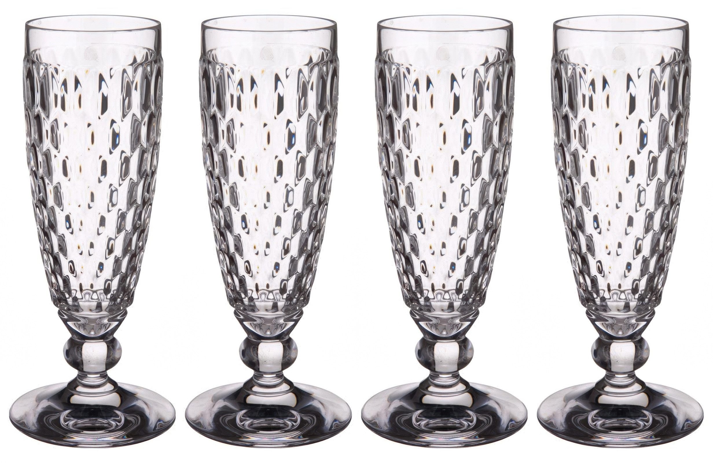 Villeroy & Boch Sektglas Boston, Kristallglas, Spülmaschinengeeignet, Transparent, Boston, H: 16.3cm