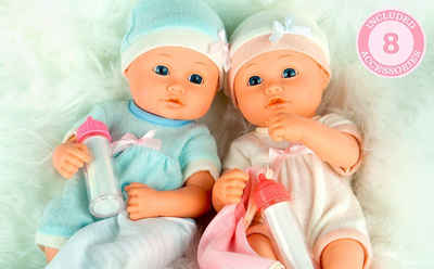 Babypuppe 30 cm Baby-Zwillinge, Set mit 2 Babypuppen