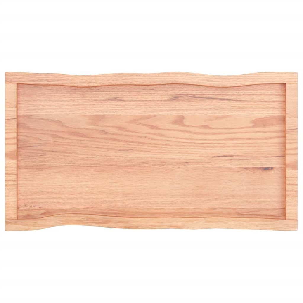 cm Baumkante Behandelt furnicato Massivholz St) (1 Tischplatte 100x50x(2-4)
