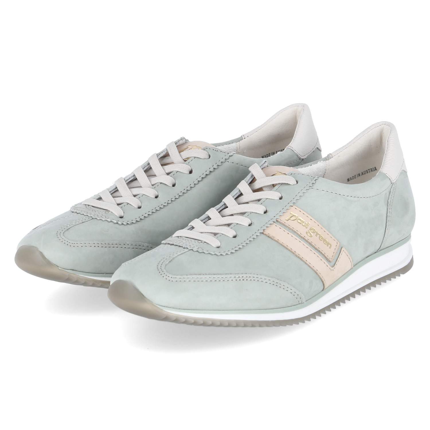 Paul Green Paul Green 5453-149 Damen Leder & Textil grün Schnürschuh günstig online kaufen