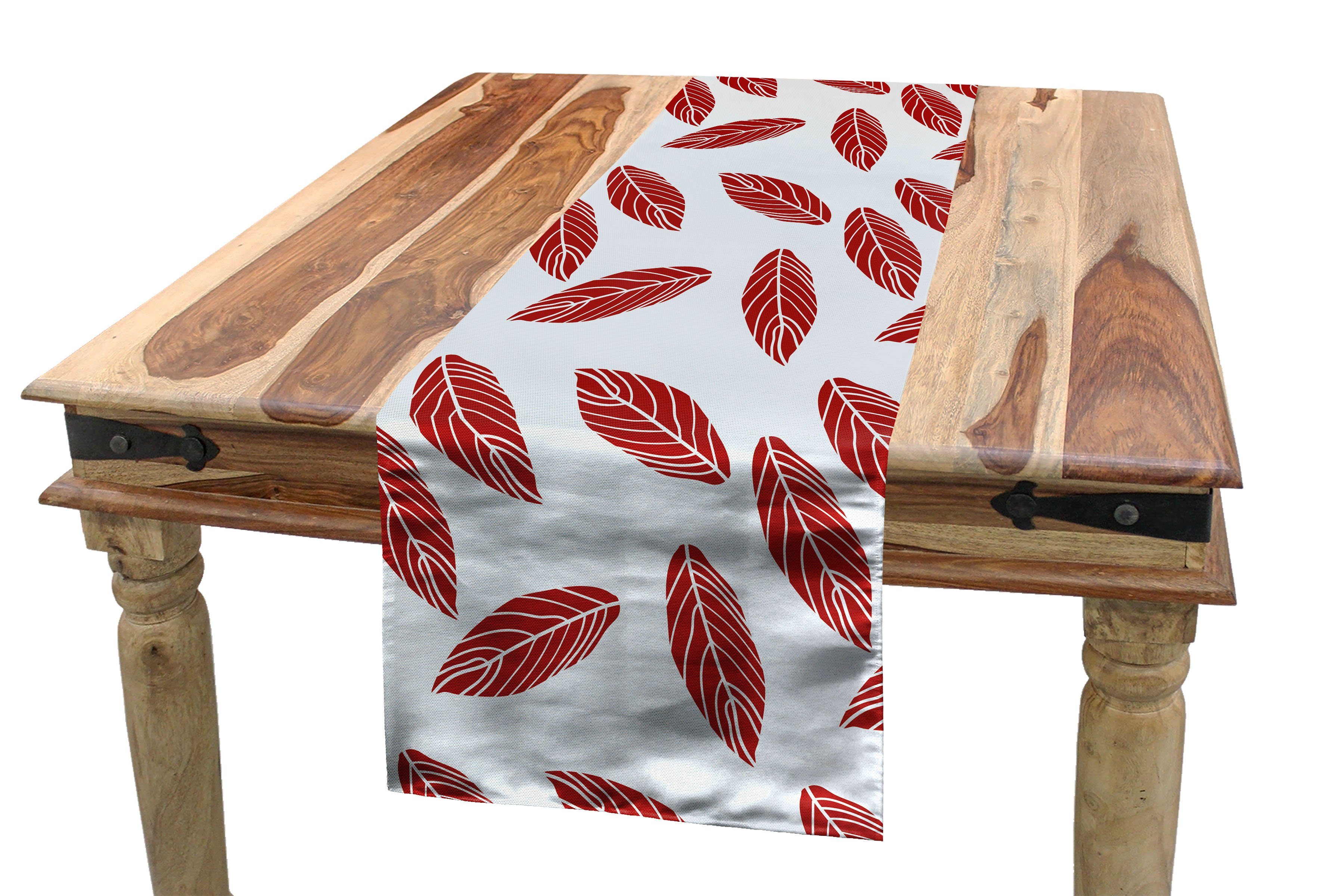 Abakuhaus Tischläufer Esszimmer Tischläufer, Blatt-Motiv- Küche Rechteckiger Moderne Dekorativer abstrakte Blätter