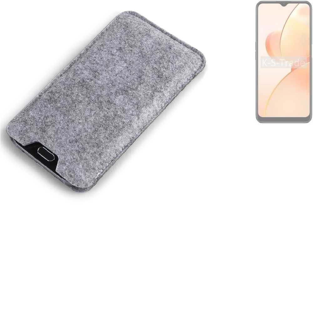 K-S-Trade Handyhülle für Realme C31, Filz Handyhülle Schutzhülle Filztasche Filz Tasche Case Sleeve
