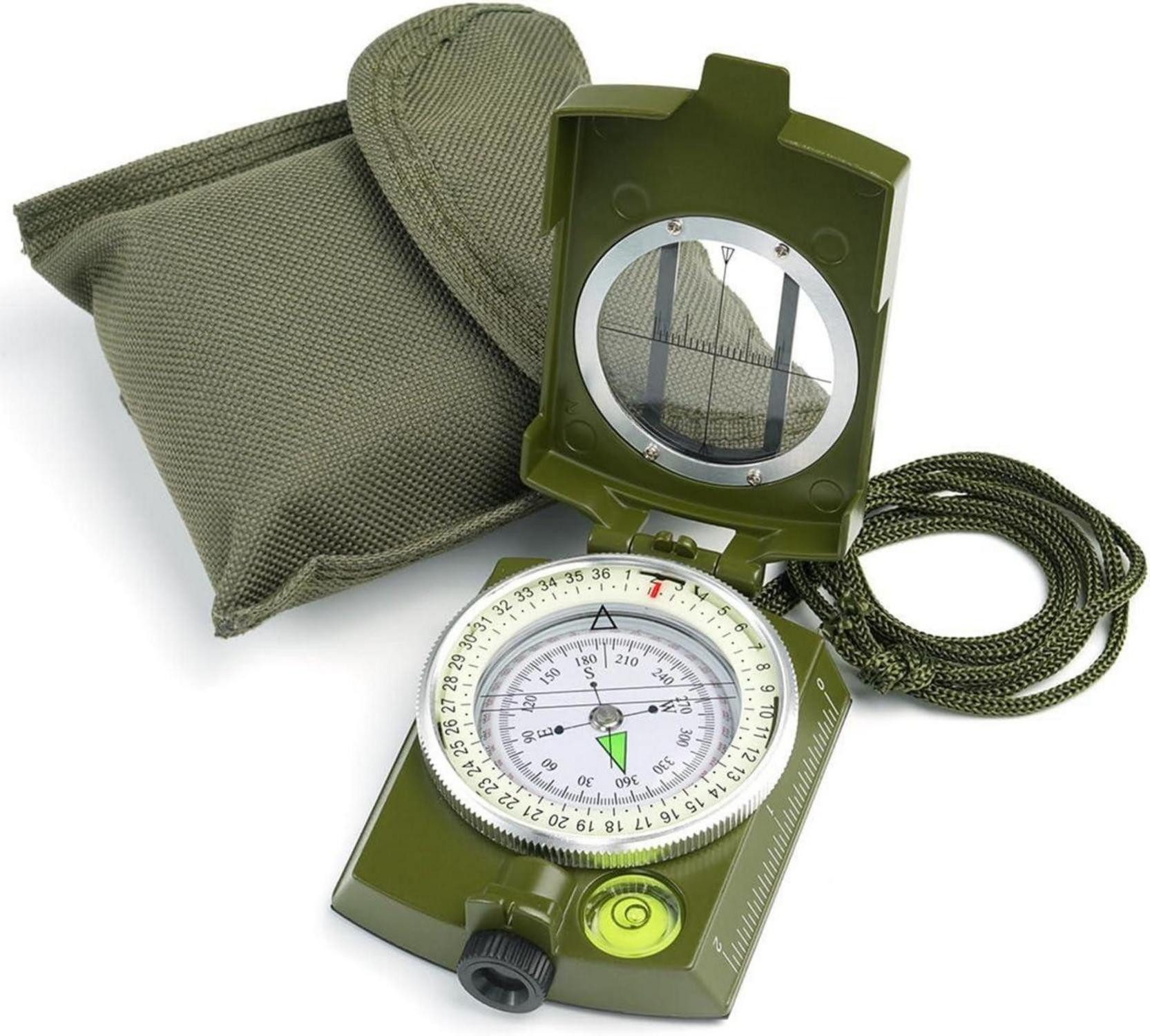 LuxusKollektion Campingstuhl Marschkompass Militär Standard, Profi Taschenkompass Jagd