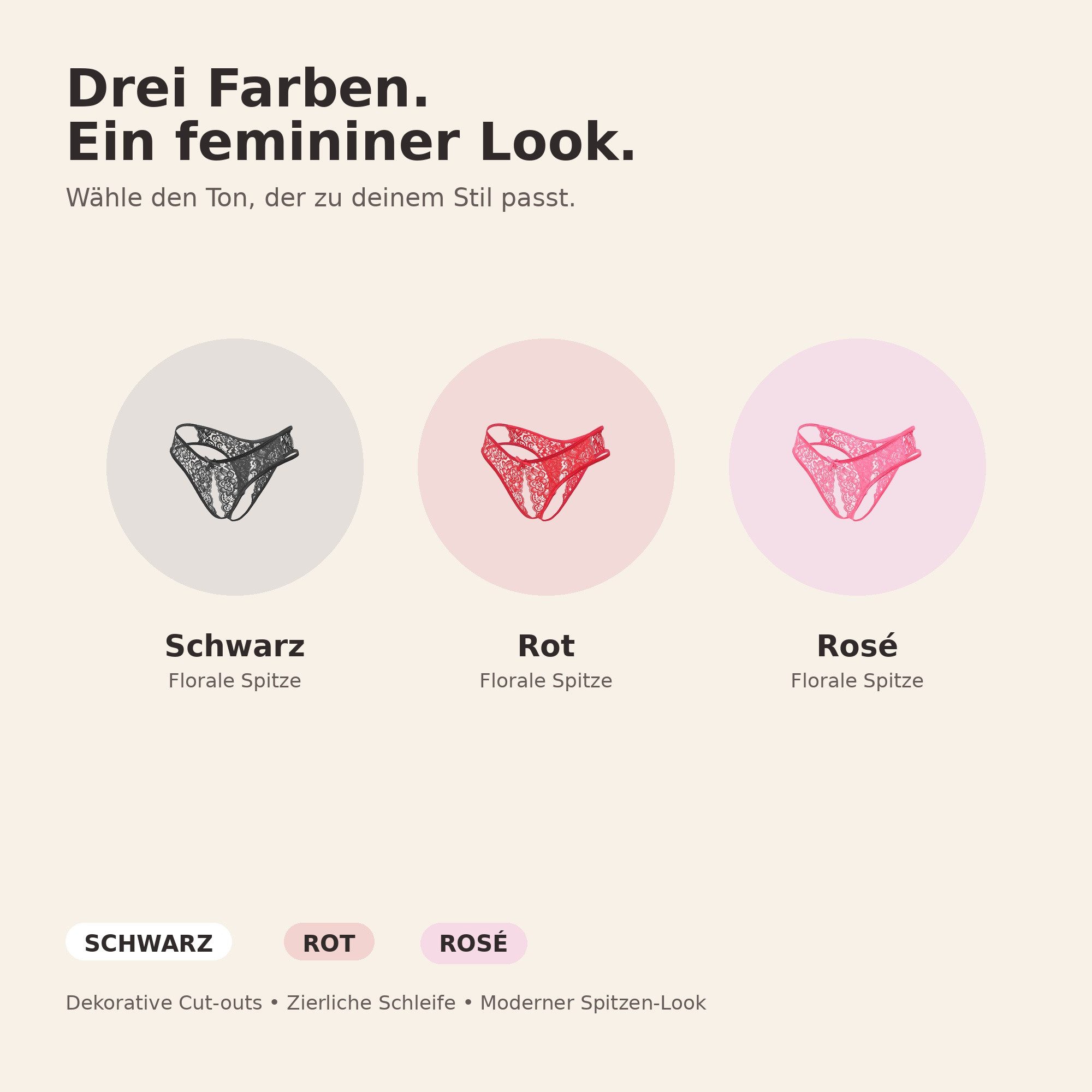 AVOREN SIGNATURE String-Ouvert Offener Schnitt - Reizwäsche florale Spitze, offener Vorderbereich und feminines Reizwäsche-Design. – Bild 5 von 5