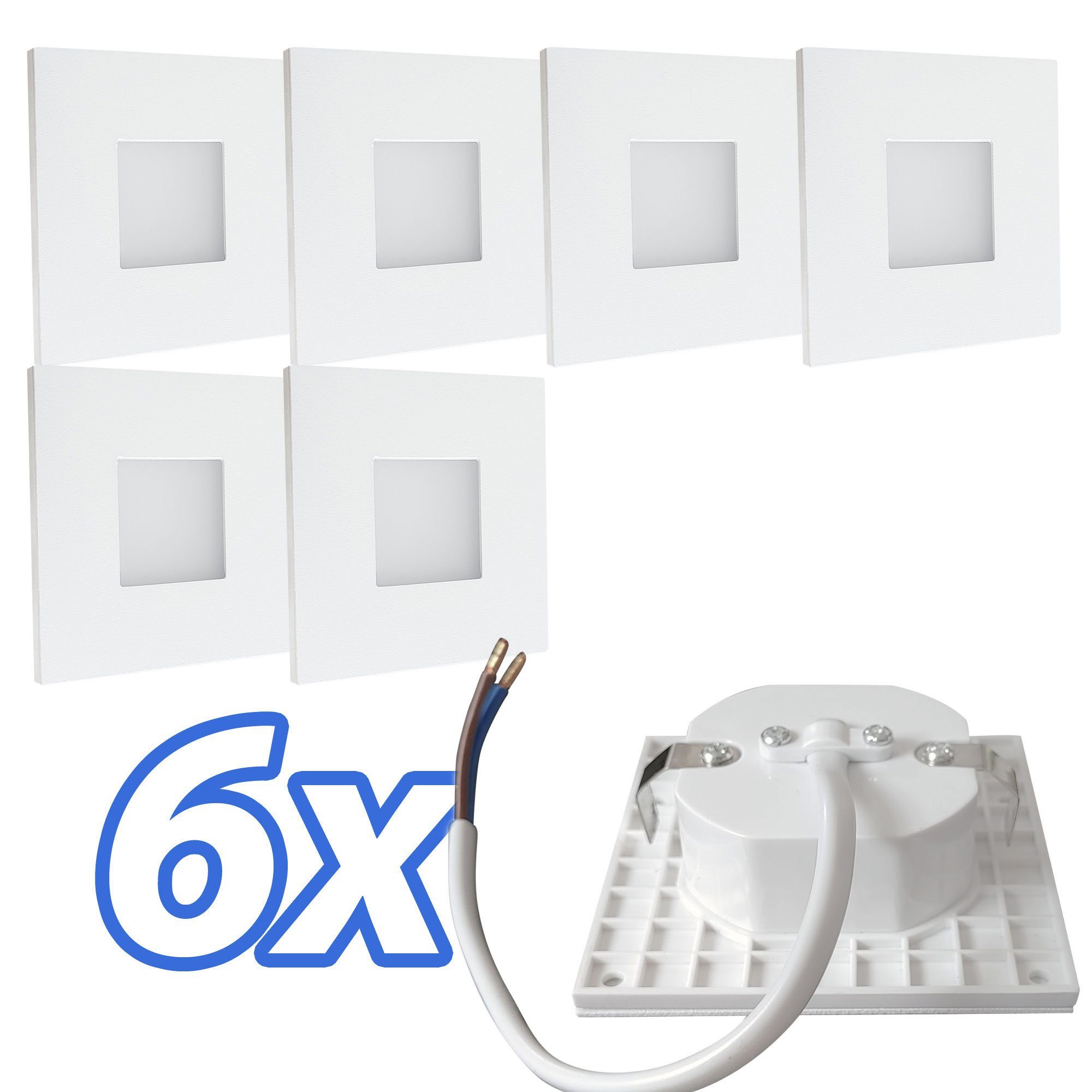 Maxkomfort LED Wandstrahler 6103, LED fest integriert, Warmweiß, 3000K, Treppenbeleuchtung