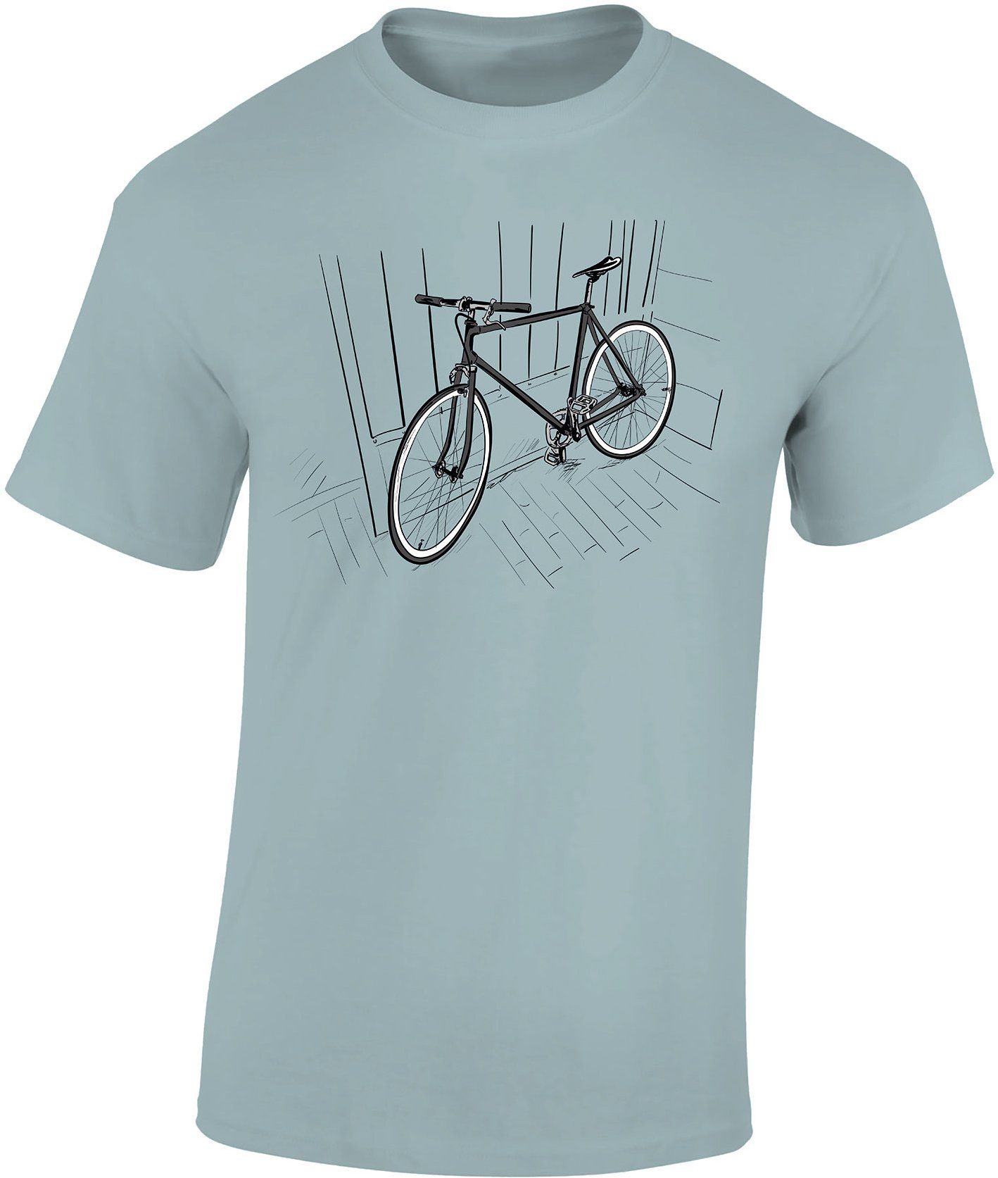 Baddery Print-Shirt Fahrrad T-Shirt: "Indoor Bike" günstig online kaufen