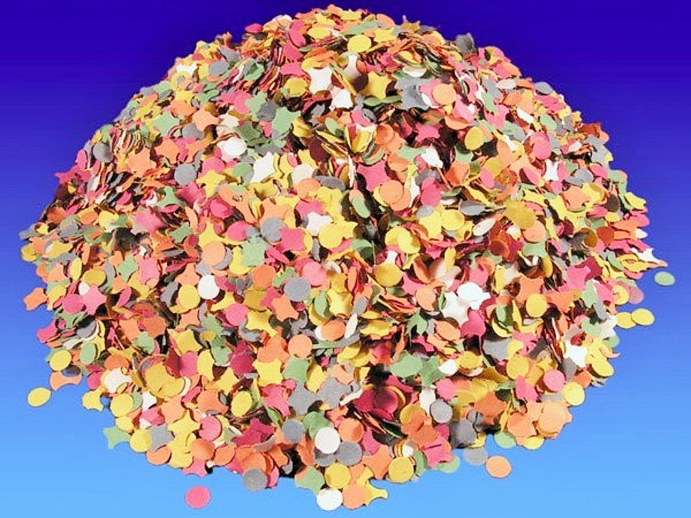 Luna24 simply great ideas... Konfetti Party-Konfetti, 1 kg, rot-weiß, 1 KG, im Polybeutel.