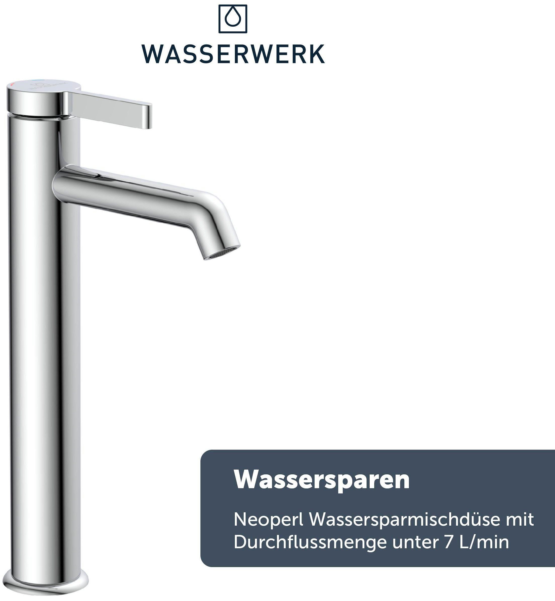 Chrom WT WASSERWERK wassersparend Waschtischarmatur inkl. Popup, 11