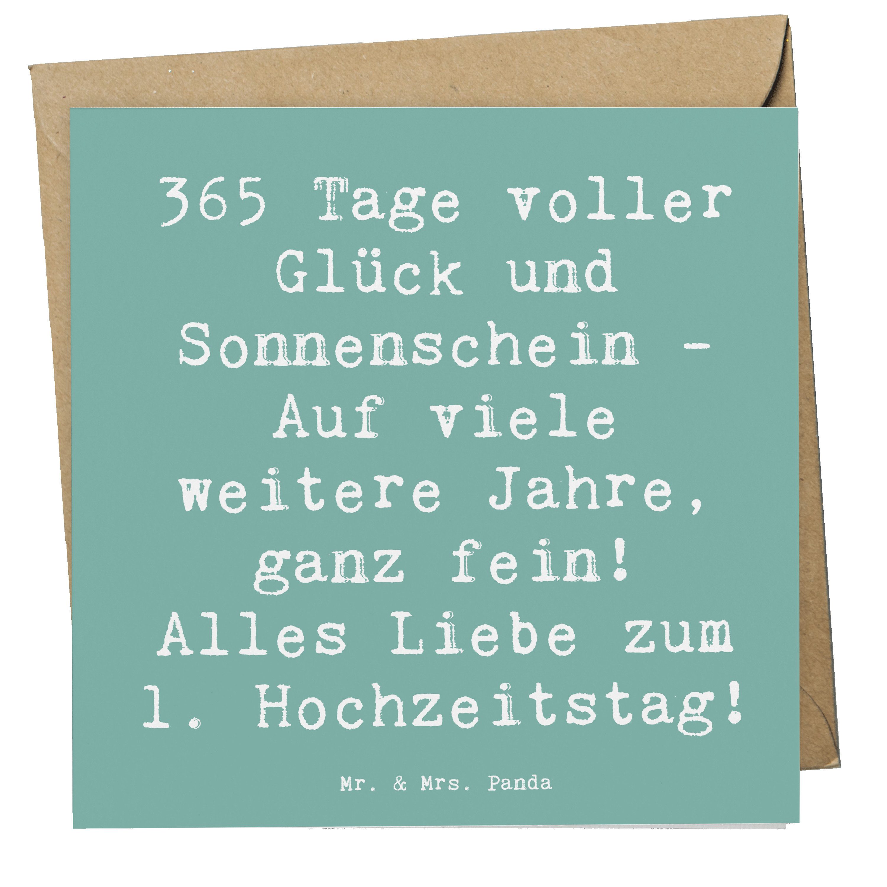 Grußkarte 1. Hochzeitstag Papierhochzeit - Meeresbrise - Geschenk, Glückwünsche