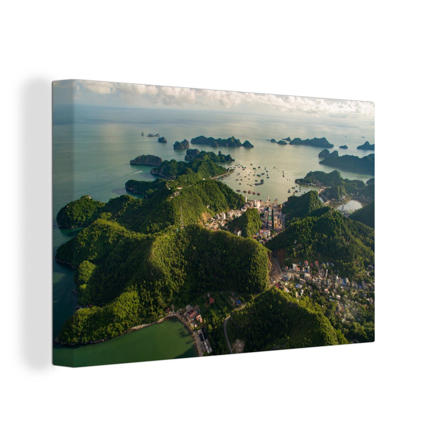 OneMillionCanvasses® Leinwandbild Ein Luftbild des Nam Phong Nationalparks in Thailand, (1 St), Wandbild Leinwandbilder, Aufhängefertig, Wanddeko, 30x20 cm