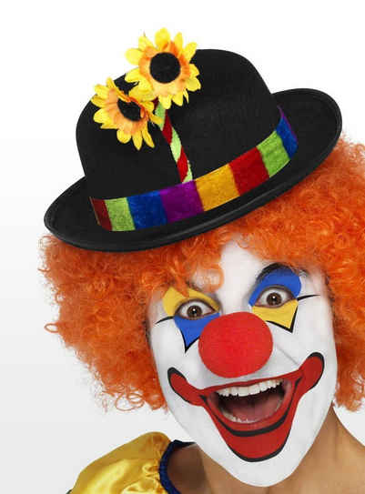 Smiffys Kostüm Clown Melone, Lustiges Clowns Accessoire für närrische Auftritte