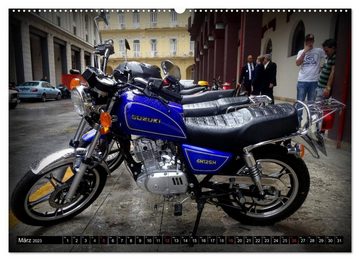 CALVENDO Wandkalender Motorrad-Legenden: SUZUKI (Premium, hochwertiger DIN A2 Wandkalender 2023, Kunstdruck in Hochglanz)