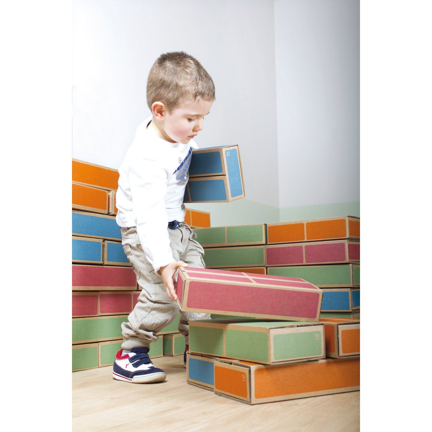 EDUPLAY Lernspielzeug Kartonbausteine (20-St)