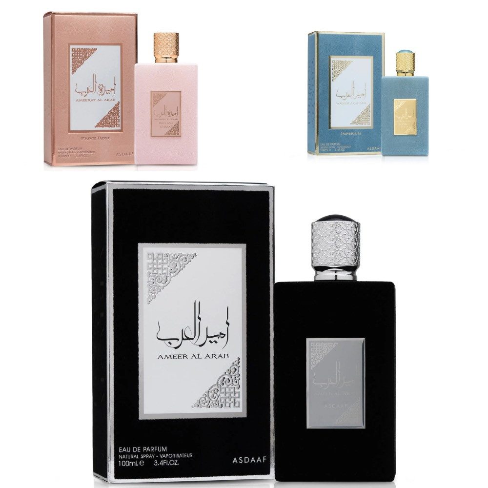 Lattafa Eau de Parfum Asdaaf Collection Ameer al Arab, Prive Rose & Imperium, 100 ml, 100% Original aus U.A.E