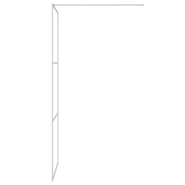 vidaXL Duschwanne Walk In Duschwand für Begehbare Dusche Silbern 80x195 cm ESG-Klarglas