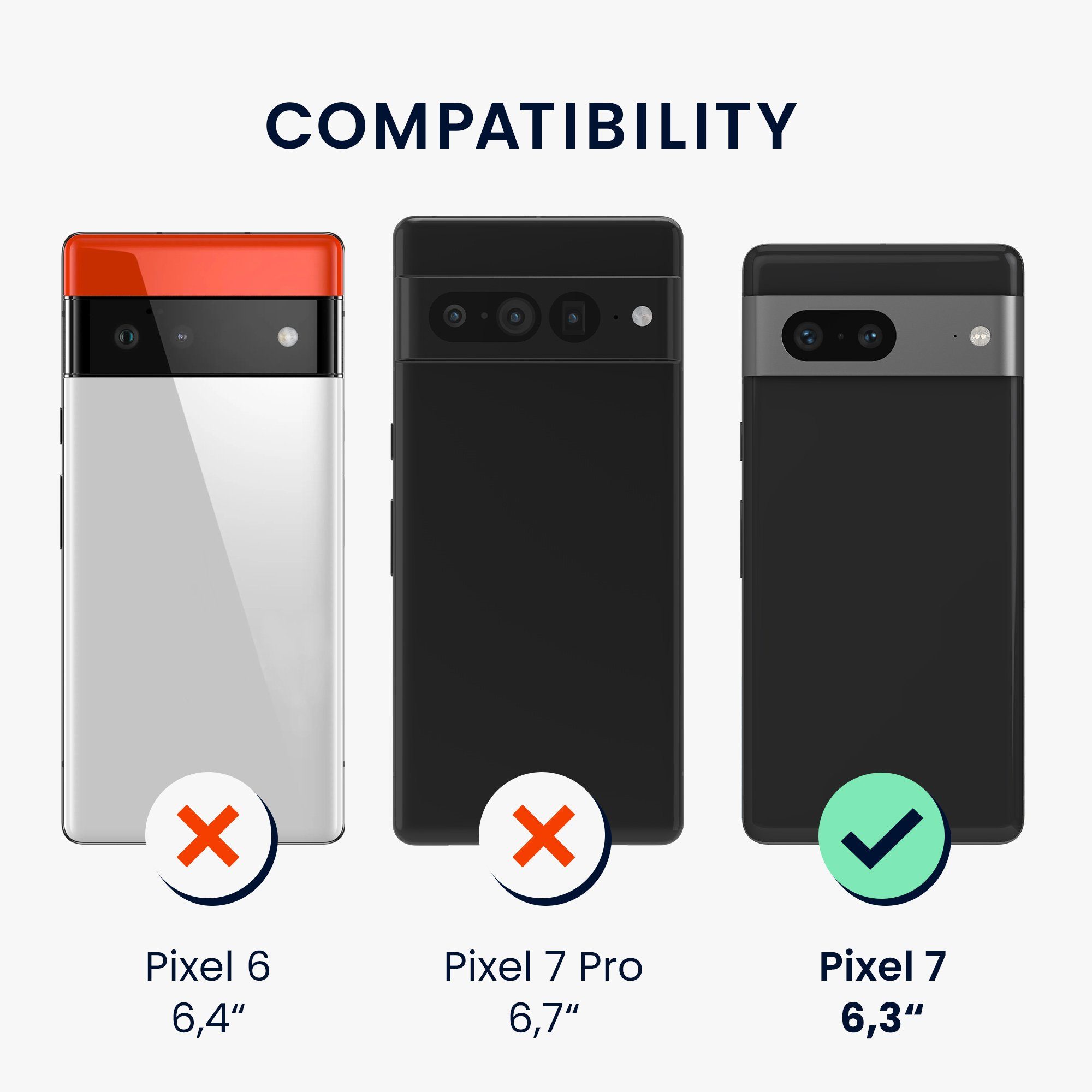 kwmobile Handyhülle Slim Case für Google Pixel 7, Hülle Silikon Handy - Handyhülle gummiert