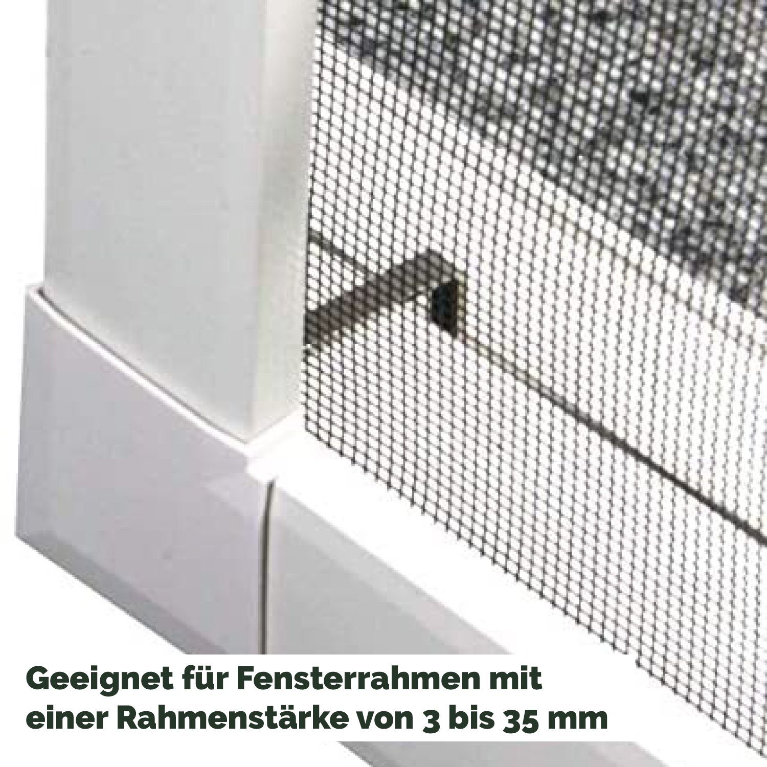 für Fenster premium Insektenschutz Alu Weiß Nematek® System Spannrahmen Nematek Insektenschutz-Fensterrahmen
