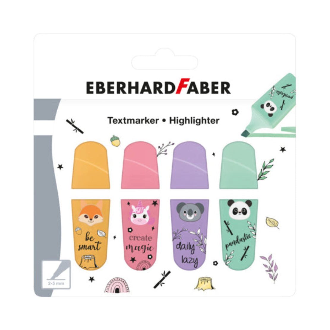 Eberhard Faber Marker EBERHARD FABER Textmarker Mini Animal 4er Set