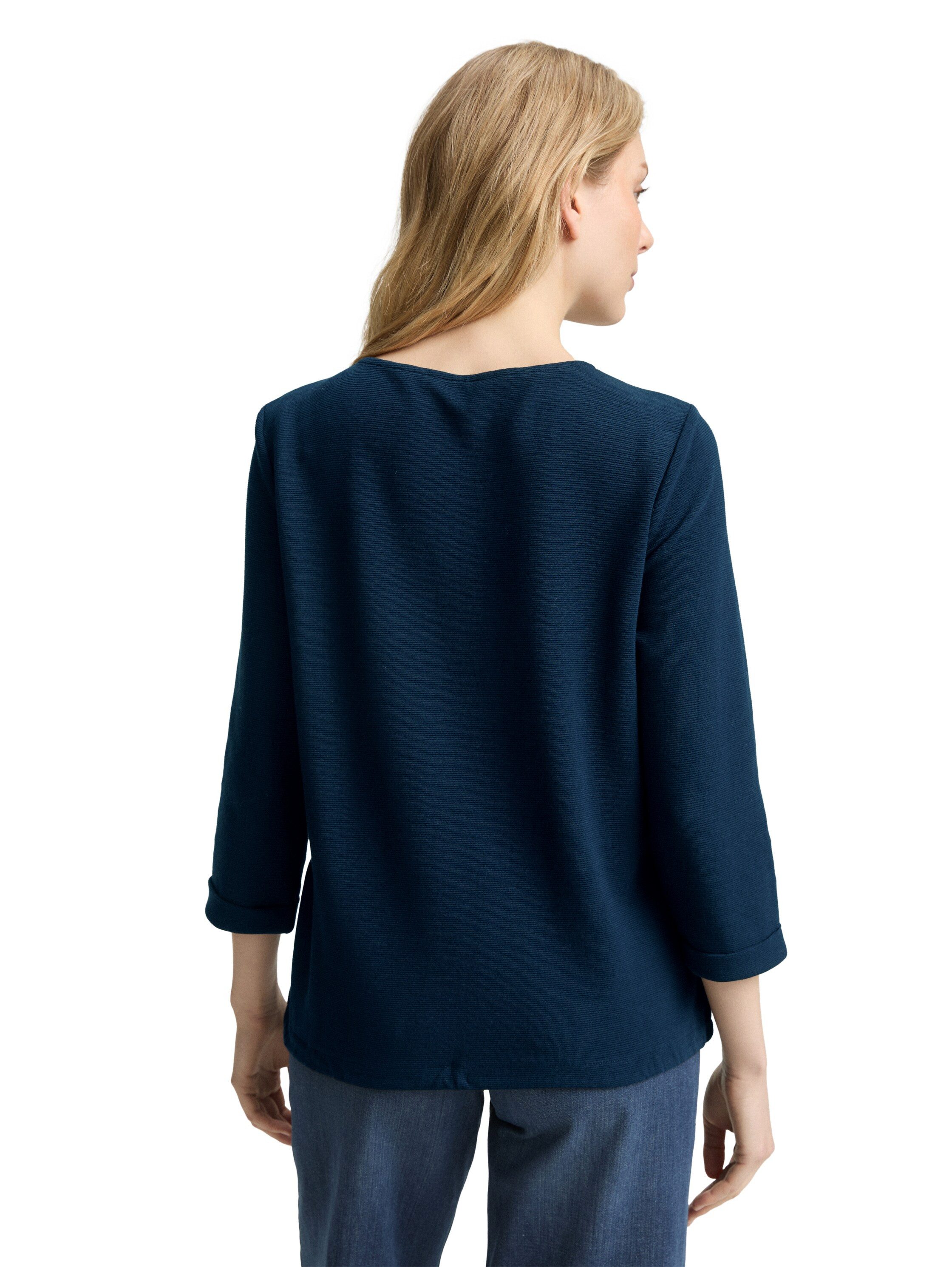 TOM TAILOR Langarmshirt mit Knöpfen an der Schulter günstig online kaufen