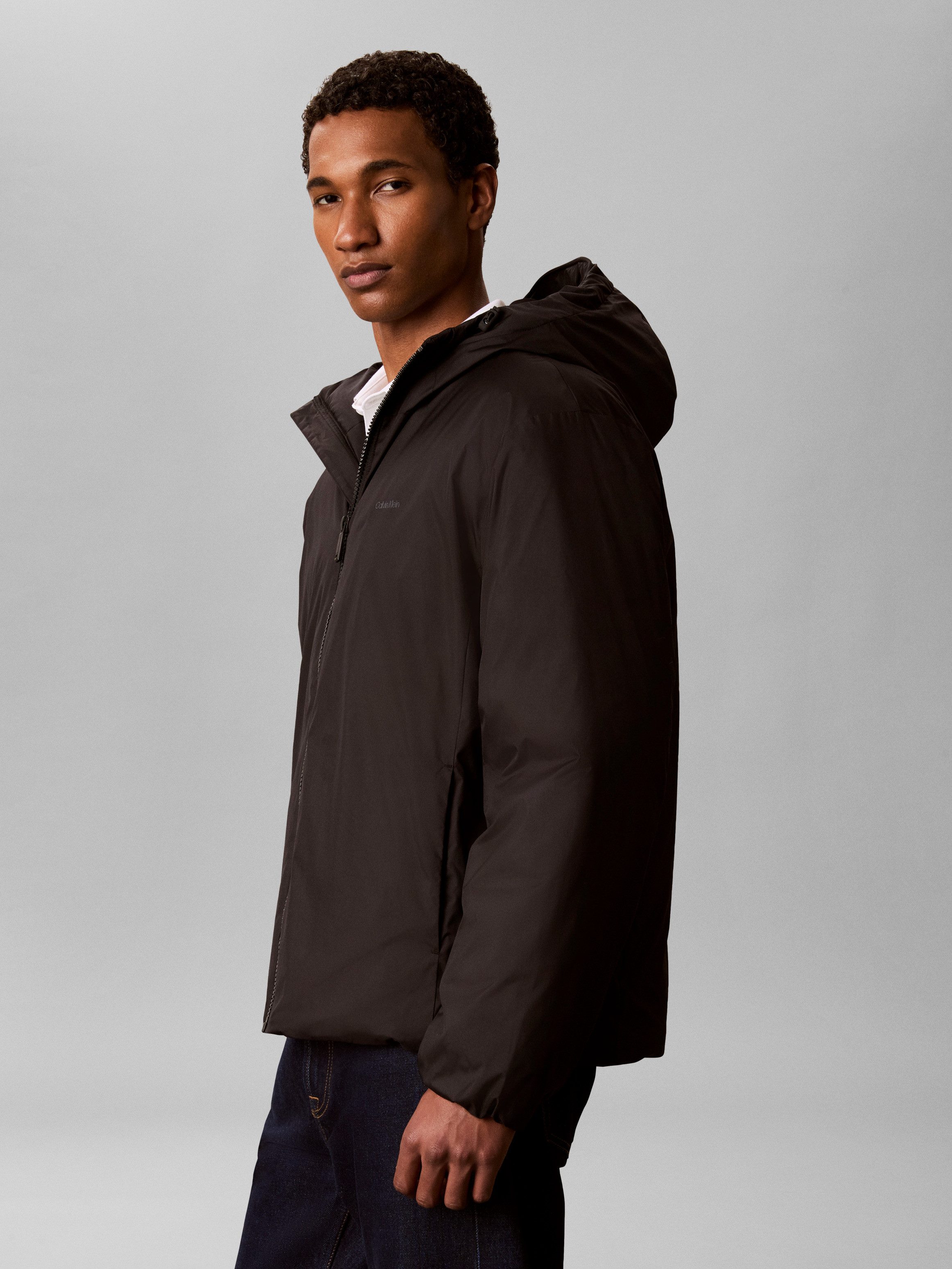 Calvin Klein Allwetterjacke RELAXED ULTRA LIGHTWEIGHT RIPSTO Regular fit mit Kapuze