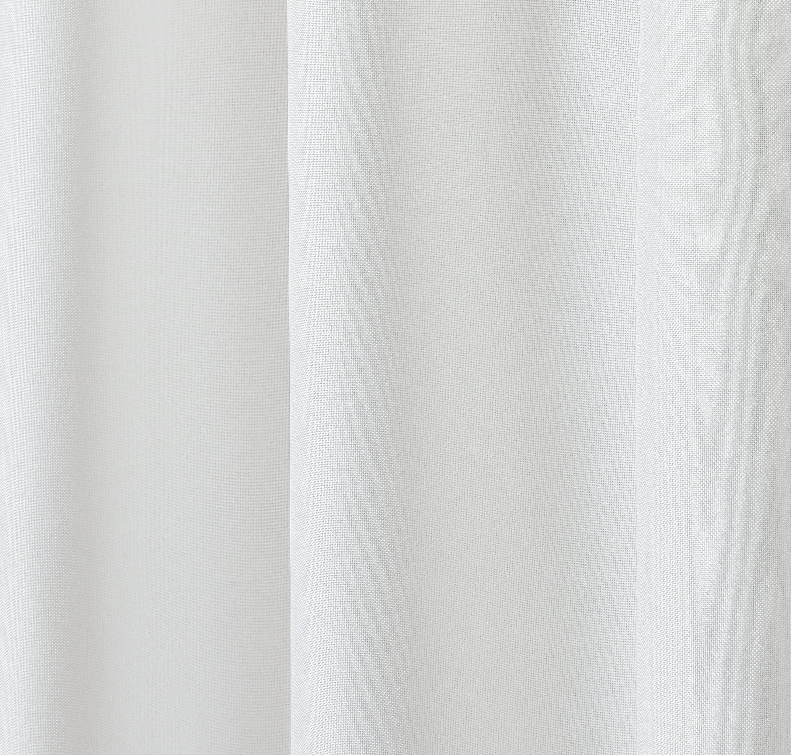 ELBERSDRUCKE Vorhang Ösenschal Lino weiß Uni 255 x 140 cm (1 St), Ösen, blickdicht, Polyester, Leinenoptik, einfarbig, modern