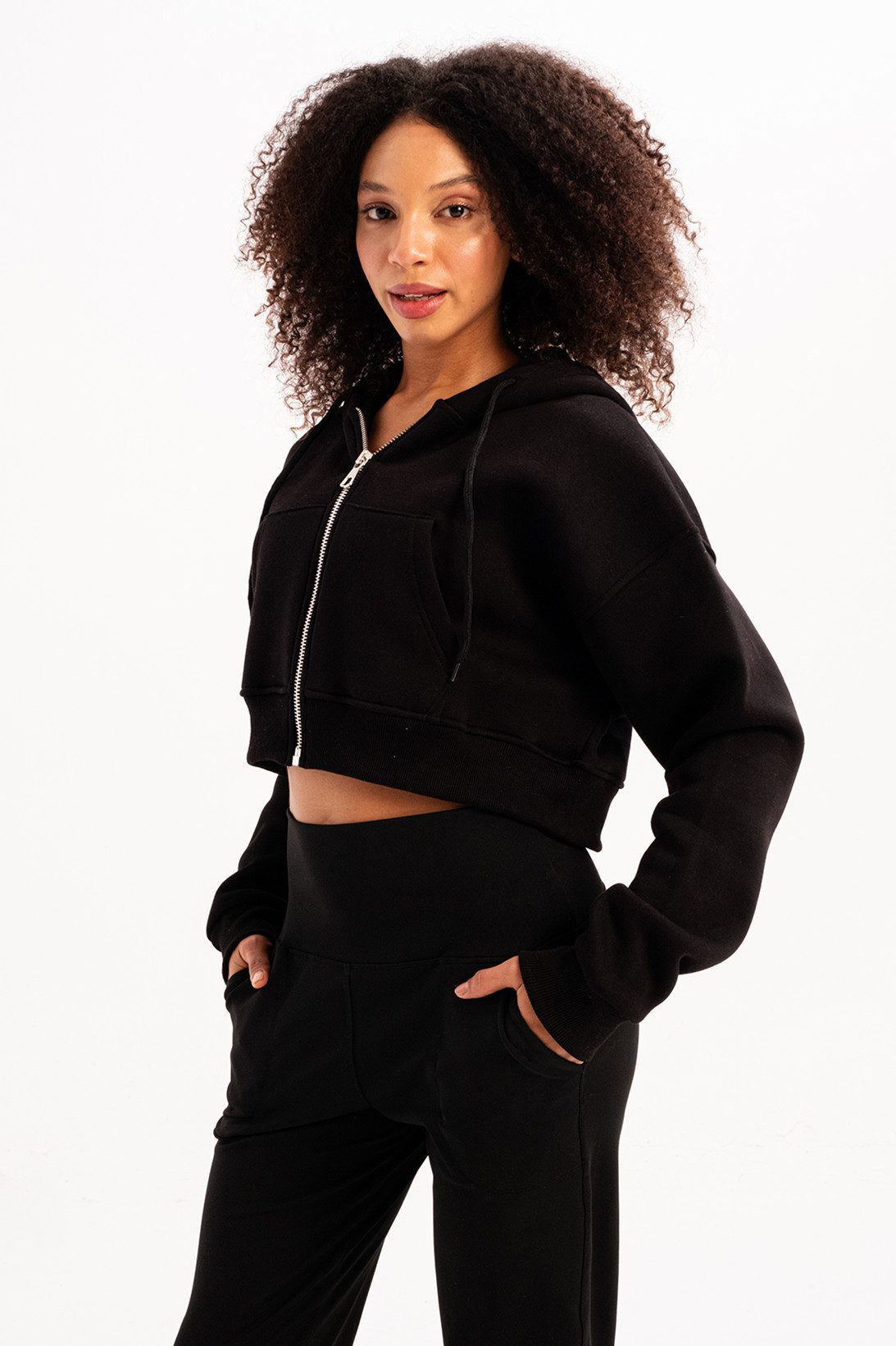 JUSTEVER Kapuzensweatshirt Crop Hoodie Damen-Sweatshirt