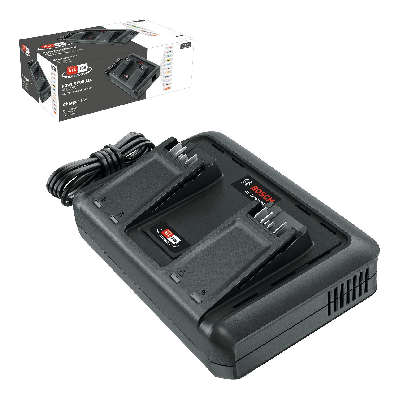 BOSCH AL Akku-Ladestation (4400 mA, Ladegerät 2 x 18V-88 - im Karton)