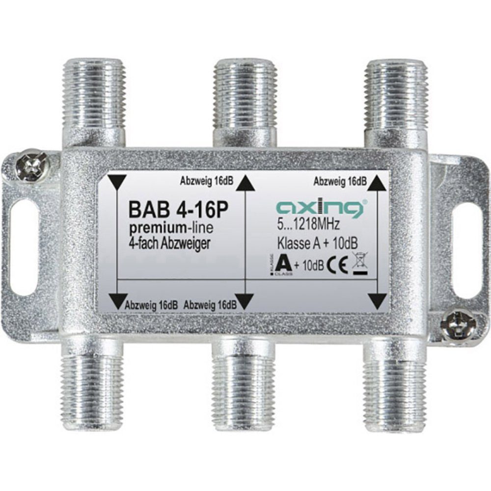 Axing BAB 4-16P Kabel-TV Abzweiger 4-fach 5 - 1218 MHz TV-Kabel