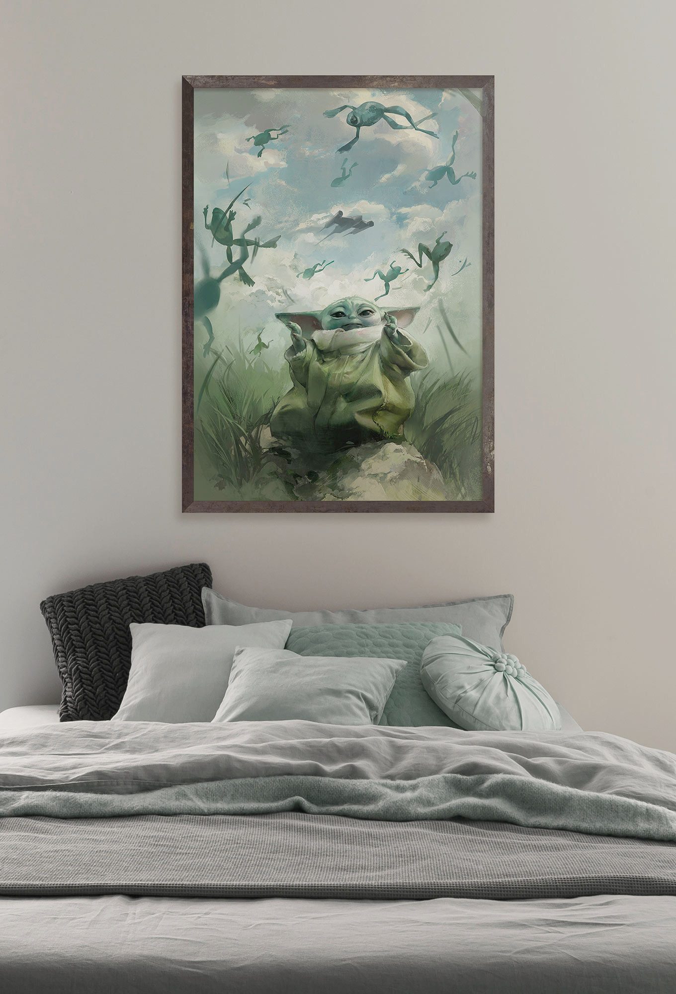 Komar Wandbild Star Wars The Mandalorian Grogu Frogs, Disney (Set, 1 St), 30 x 40 cm (Breite x Höhe) - Kinderzimmer, Dekoration